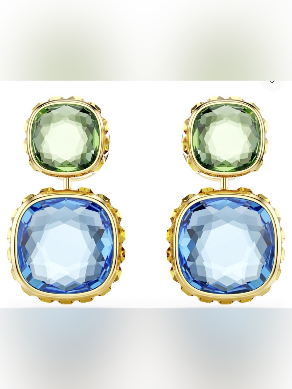 Swarovski Chroma reversible crystal earrings BNIB so versatile swan logo & tags - Picture 8 of 11